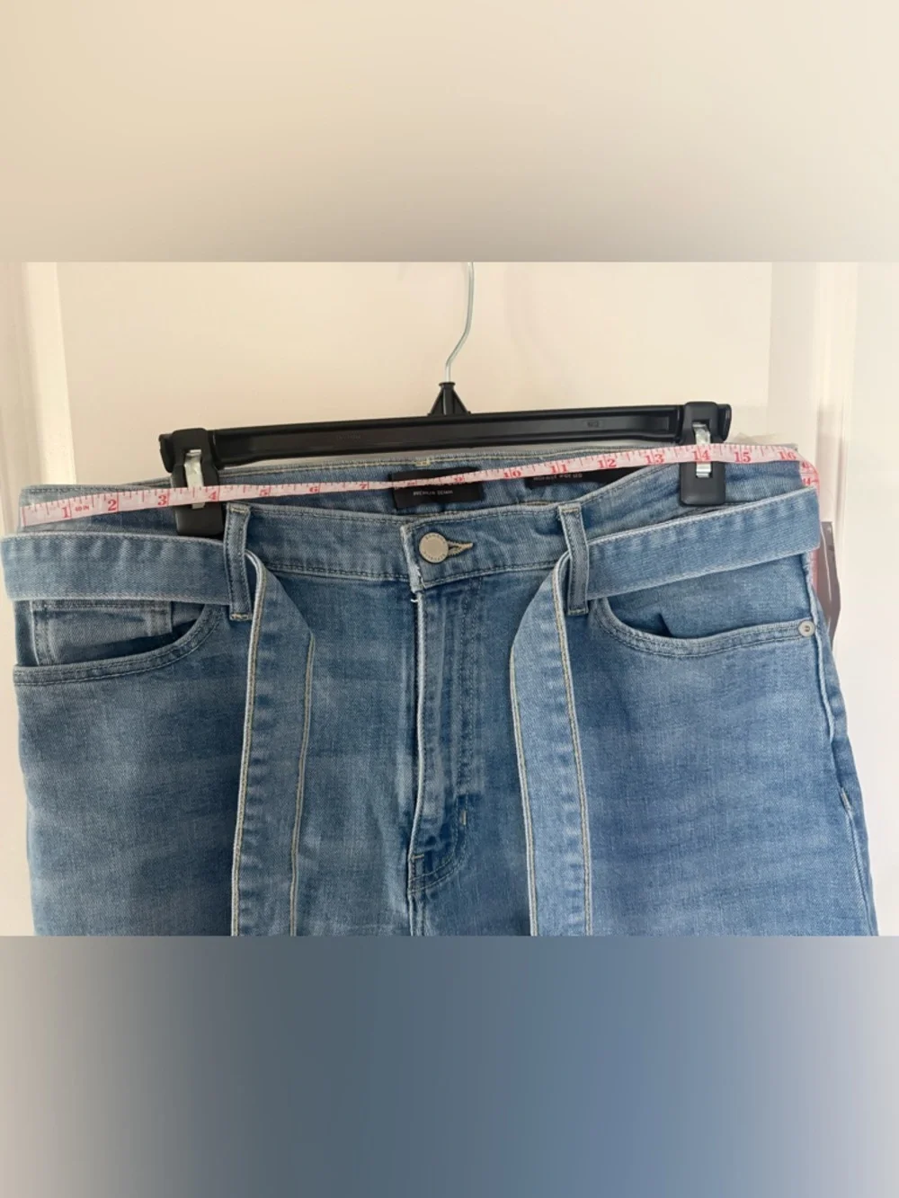 Banana Republic Light Blue Wide-Leg Jeans with removable tie belt size 31 NWT - Picture 4 of 10